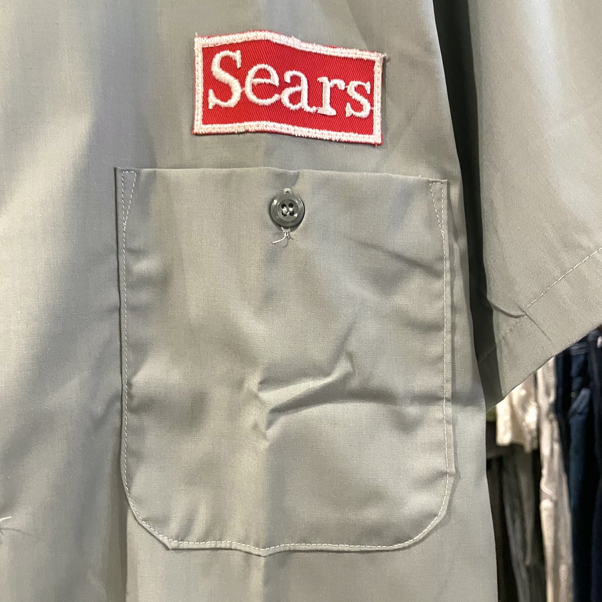 70年代 シアーズ Sears work Leisure 半袖 ワークシャツ メンズL ヴィンテージ /eaa332372