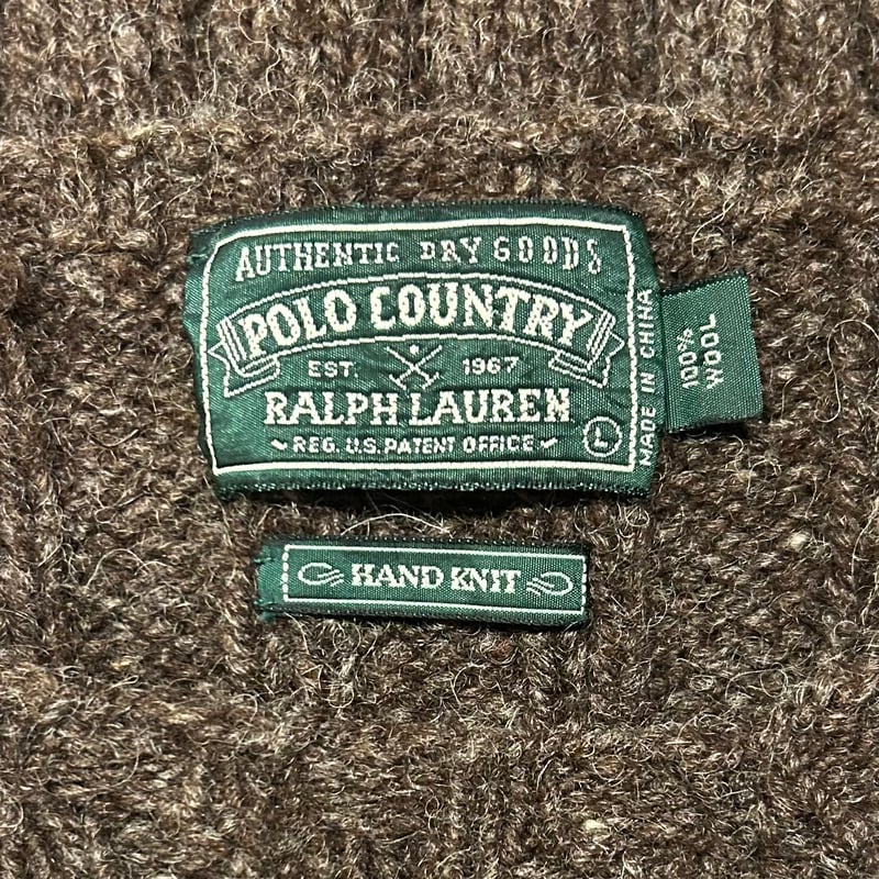 90s POLO COUNTRY ウールセーター RALPH LAUREN ラルフローレン H