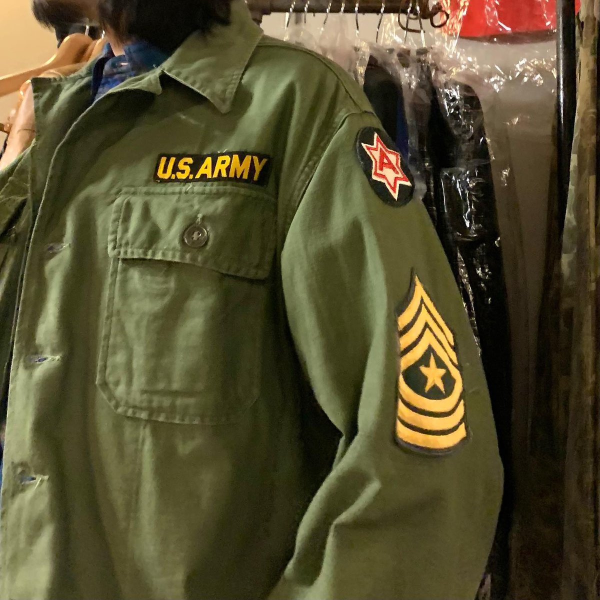 60s US ARMY ユーティリティシャツ 筒袖 OG107 ミリタリーシャツ 60s US ARMY ユーティリティシャツ 筒袖 OG107 ミリタリーシャツ