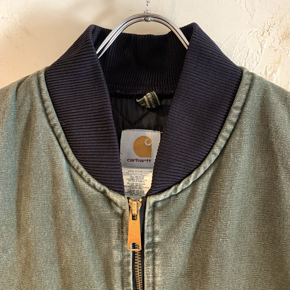 Carhartt ダック地 ベスト USA製 モスグリーン カーハート (S2434 Carhartt ダック地 ベスト USA製 モスグリーン カーハート (S2434