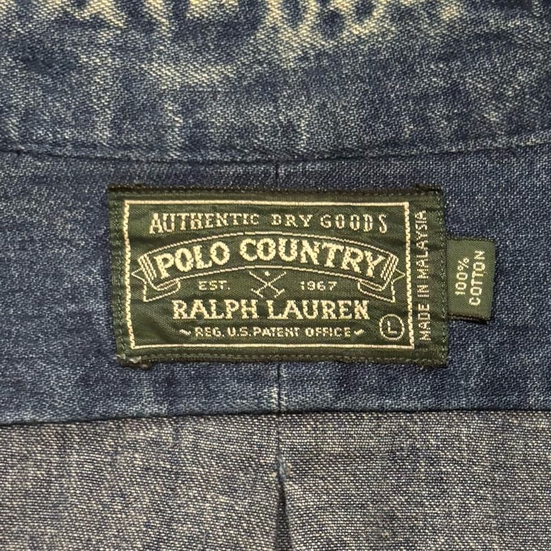 90s POLO COUNTRY RALPH LAUREN Denim BDシャツ Size