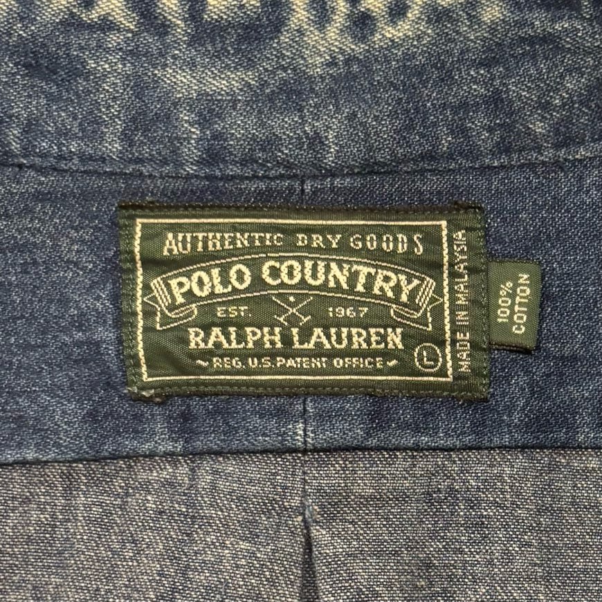 90s POLO COUNTRY RALPH LAUREN Denim BDシャツ Size