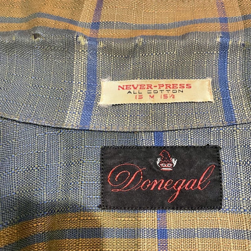 Donegal オープンカラーシャツ ボックスシルエット型 60s コットン