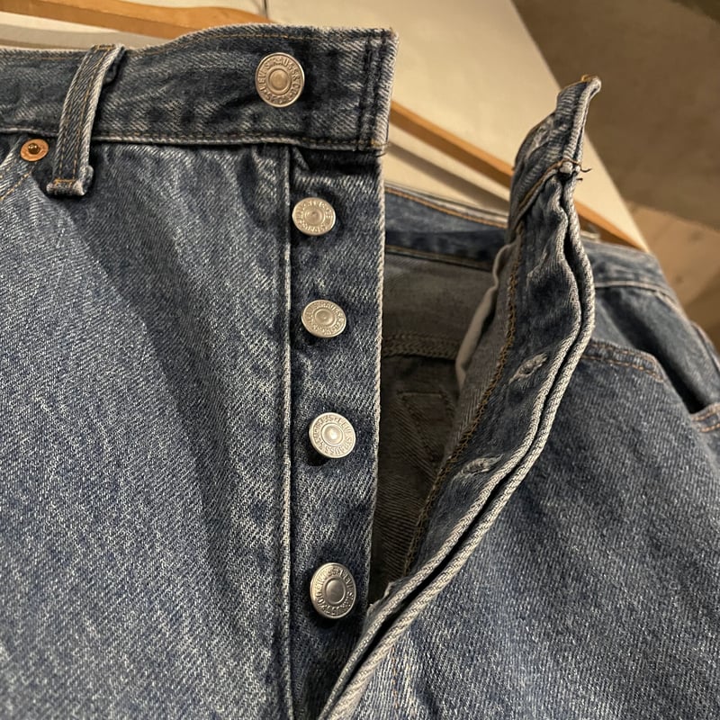 90s USA製 リーバイス 501 ボタンフライ 太デニム パンツ 36×32 90s