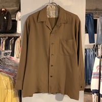 60s　Game and Lake　オープンカラーシャツ　DEAD STOCK　ボックスシルエット　ヴィンテージシャツ　(S2163)