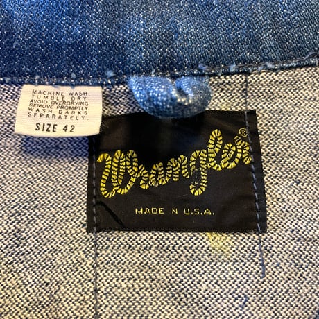 70s　Wrangler　デニムジャケット　USA製　Size 42　ラングラー　4th Type　(S4216)