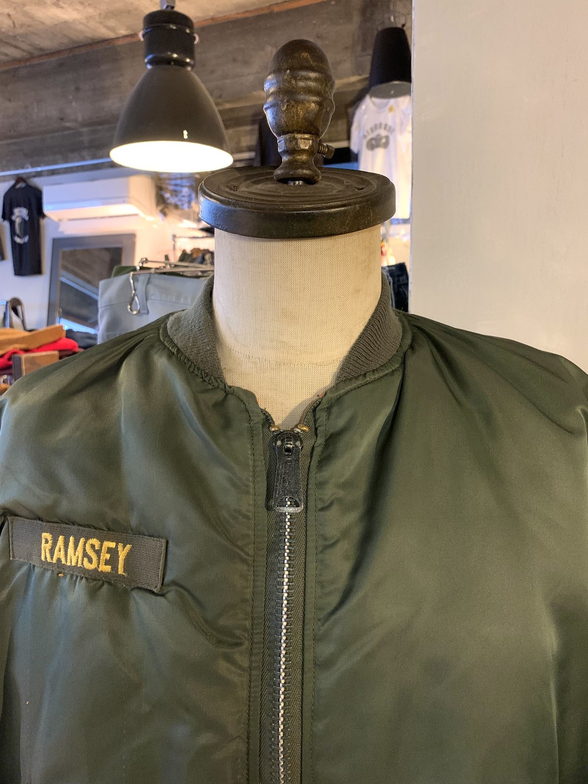 USAF MA-1 CIVILIAN 民間 ワッペンカスタム チェーン刺繍 USA製