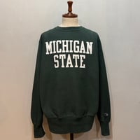 90s　Champion　リバースウィーブ　Reverse Weave　USA製　Size L　MICHIGAN STATE　刺繡タグ　チャンピオン　(S5376)