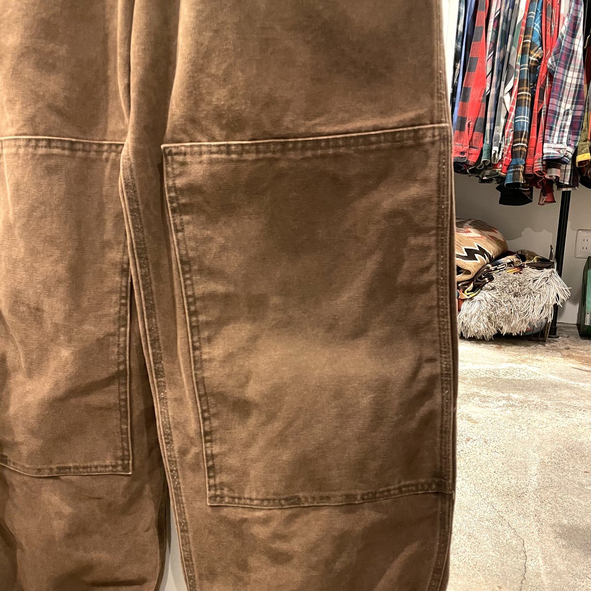 90s USA製 カーハート 襤褸 ダメージ ダック ダブルニー オーバーオール 古着 90年代～ カーハート Carhartt ダブルニー ダック