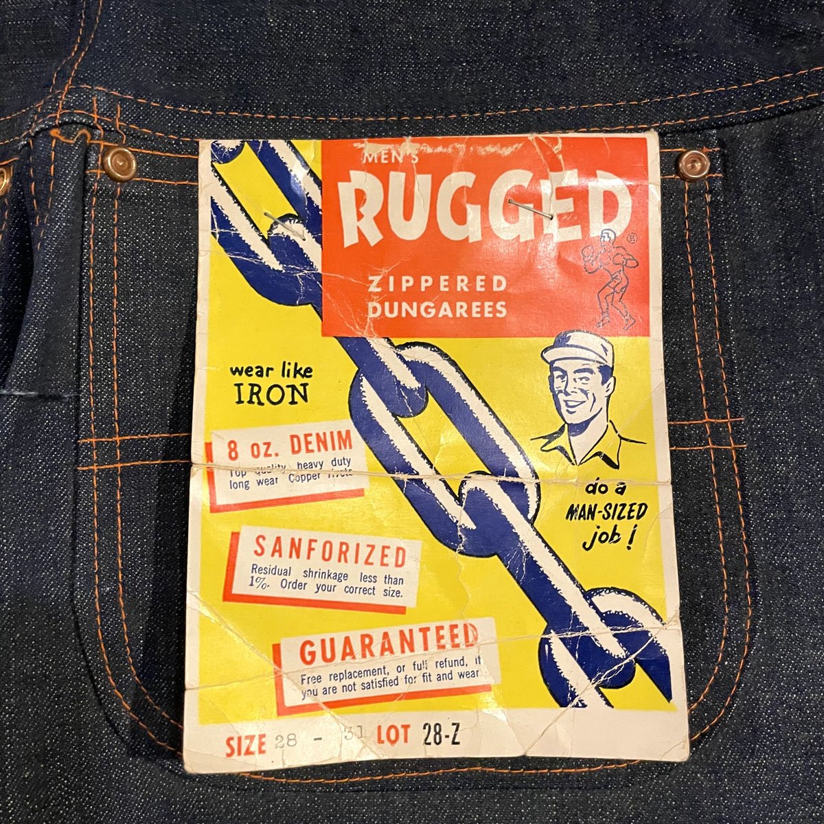 40s RUGGED デニム ペインターパンツ DEAD STOCK 28×33 RAPID 40s RUGGED デニム ペインターパンツ DEAD STOCK 28×33 RAPID