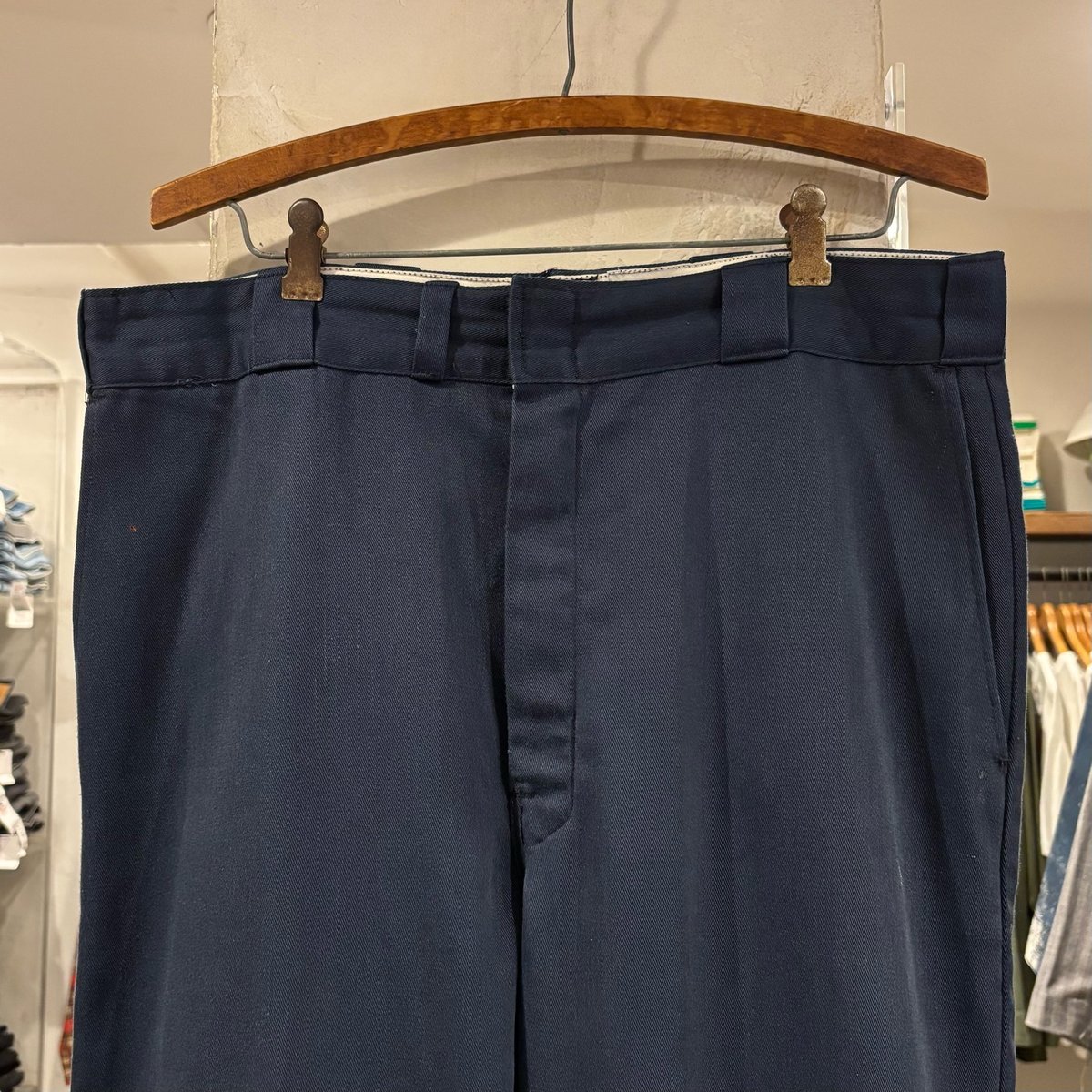 80s USA製 874ワークパンツ ネイビー 36×30 80s Dickies 874 ワークパンツ ディッキーズ ネイビー 35×31½ USA製