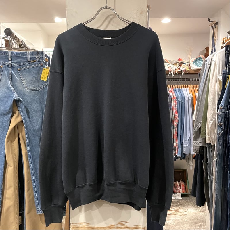 90s BVD L/S スウェットシャツ ブラック 無地 USA製 (S1613) | DUFF
