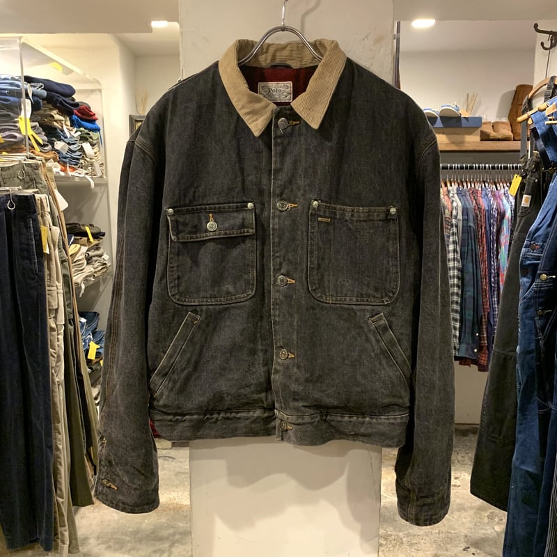80s POLO RALPH LAUREN ブラックデニムジャケット ラルフ 80s POLO RALPH LAUREN ブラックデニムジャケット ラルフ