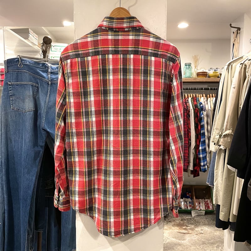 King Kole 60s ヴィンテージ ネルシャツ 赤系 100%コットン