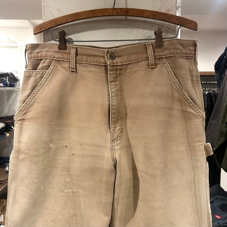 carhartt　ダック地　ペインターパンツ　USA製　カーハート　ブラウン　雰囲気系　34×33　(S4501)