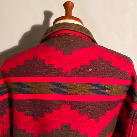 PENDLETON　NATIVE JACKET　Size L　ネイティブ ジャケット　ペンドルトン　赤　(S4919)
