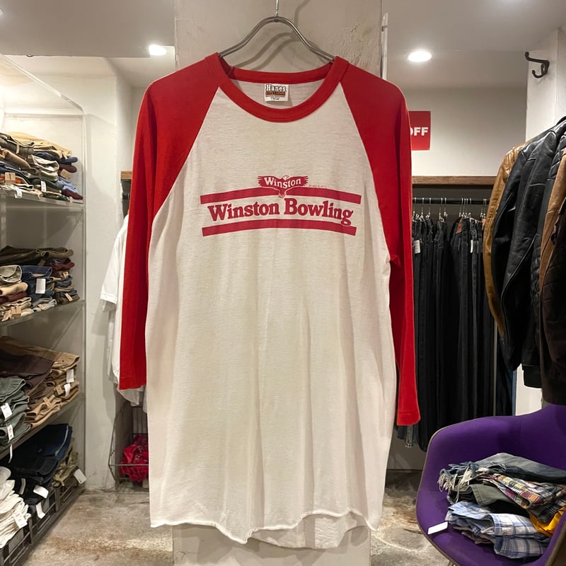 80s Hanes ラグラン Tシャツ USA製 Size L Winston ©1982 ( 80s Hanes ラグラン Tシャツ USA製 Size L Winston ©1982 (