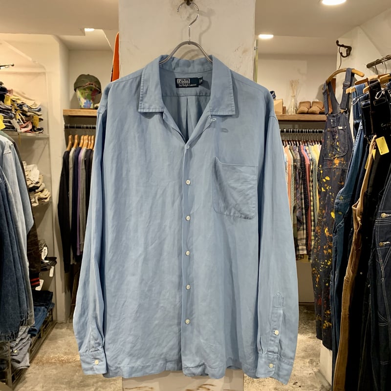POLO by Ralph Lauren L/S オープンカラーシャツ LINEN×SILK POLO by Ralph Lauren L/S オープンカラーシャツ LINEN×SILK