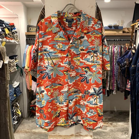 POLO RALPH LAUREN　S/Sアロハシャツ　ラルフローレン　オープンカラーシャツ　(S3713)