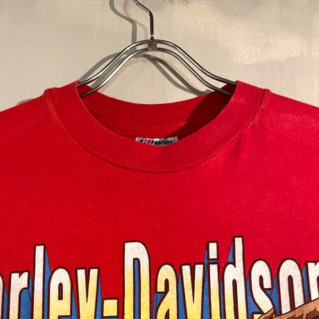 80s　Hanes　HARLEY-DAVIDSON　S/S Tシャツ　ハーレーT　USA製　Size L　©1988　(S4907)