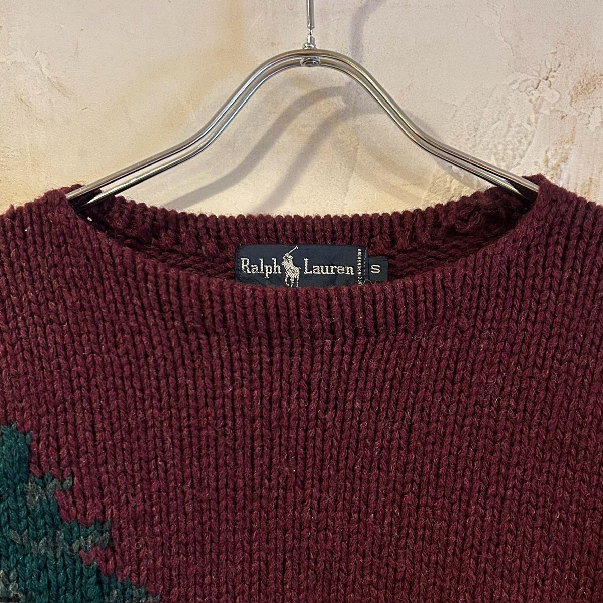 Ralph Lauren ウールセーター ラルフローレン ハンティング柄 HAND