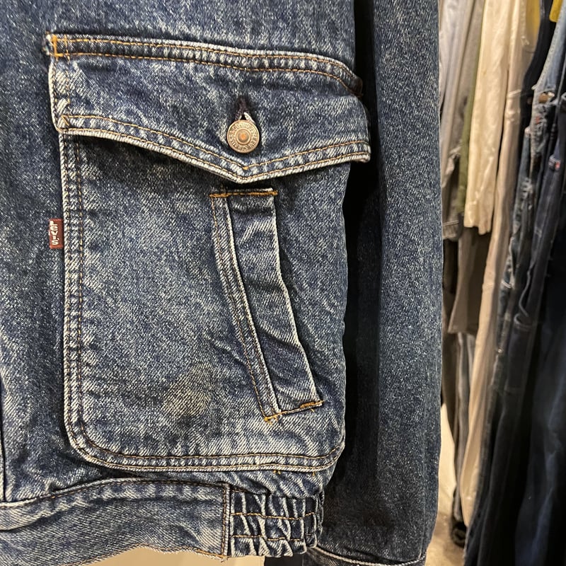 90s Levi's 75069-0214 デニムジャケット デカパッチ ネル
