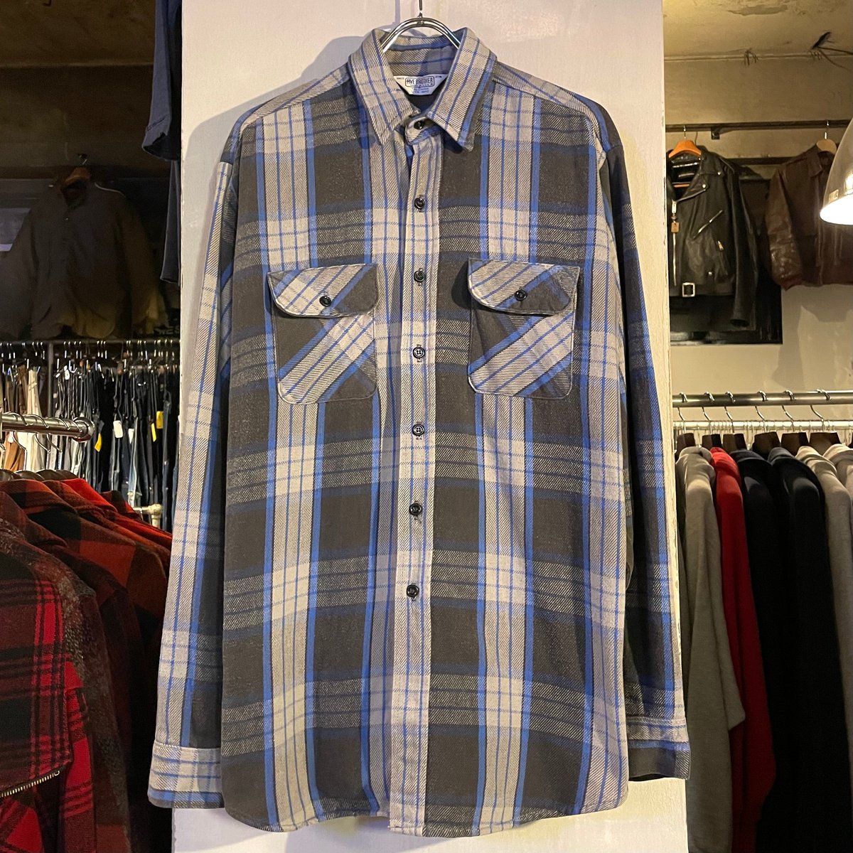 70s FIVE BROTHER L/S ネルシャツ USA製 Size L コットンシャツ 70s FIVE BROTHER L/S ネルシャツ USA製 Size L コットンシャツ