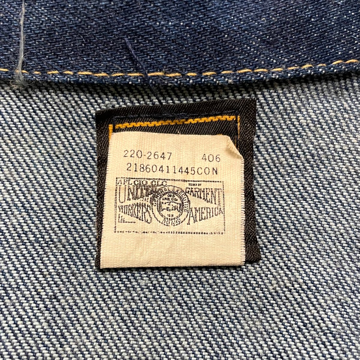 80s Lee 220-J デニムジャケット USA製 Size 42 濃紺 (S4050)