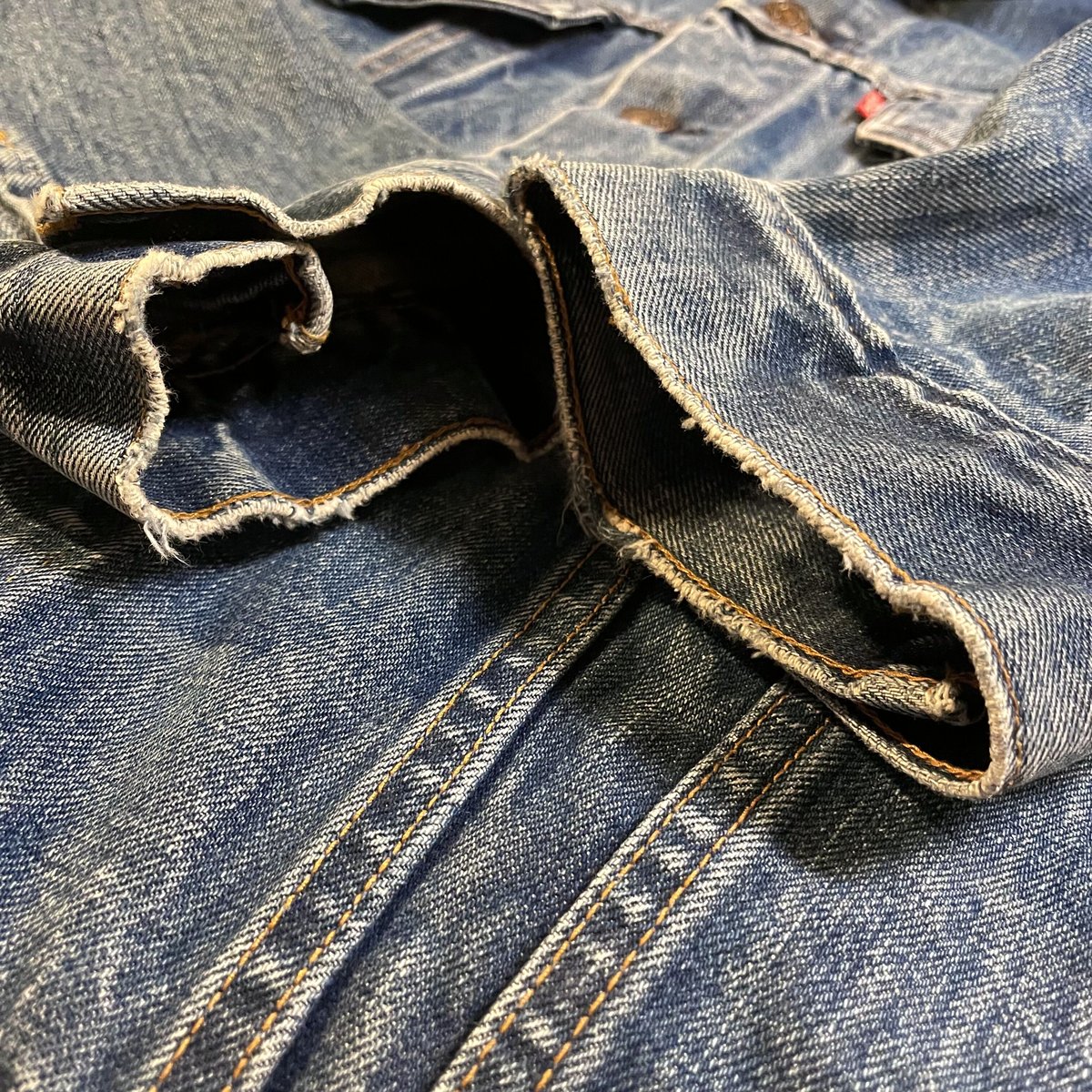 70s Levi's 70505-0217 デニムジャケット ケアタグ スモールe