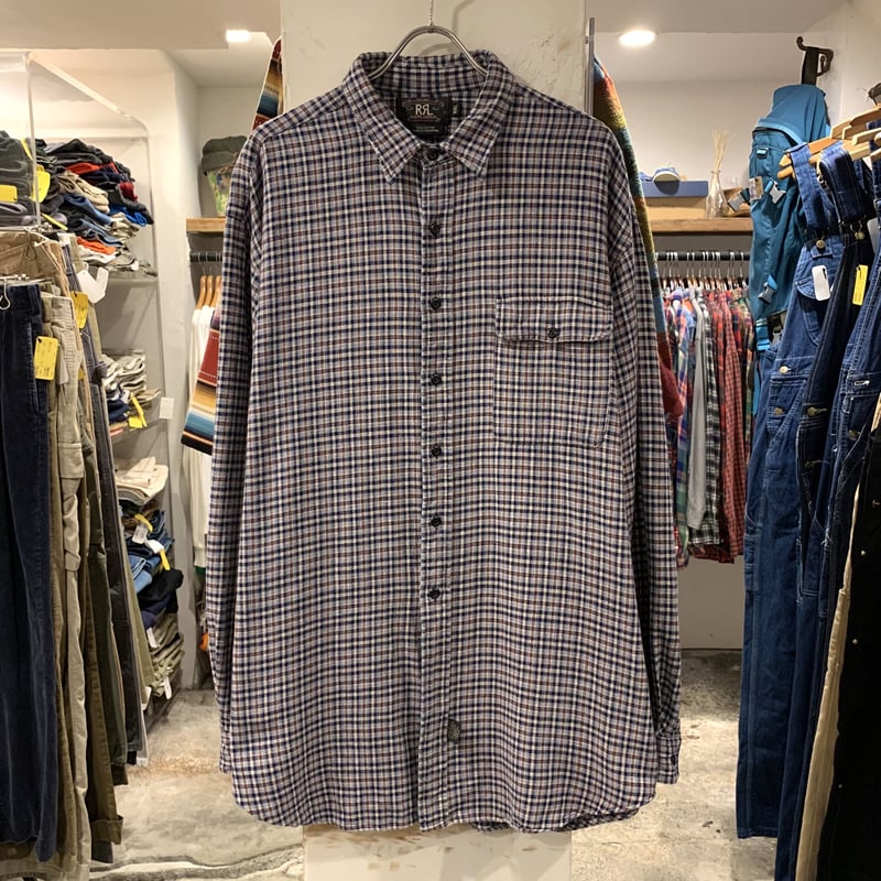 90s RRL L/Sチェックネルシャツ ダブルアールエル Ralph Lauren 90s RRL L/Sチェックネルシャツ ダブルアールエル Ralph Lauren