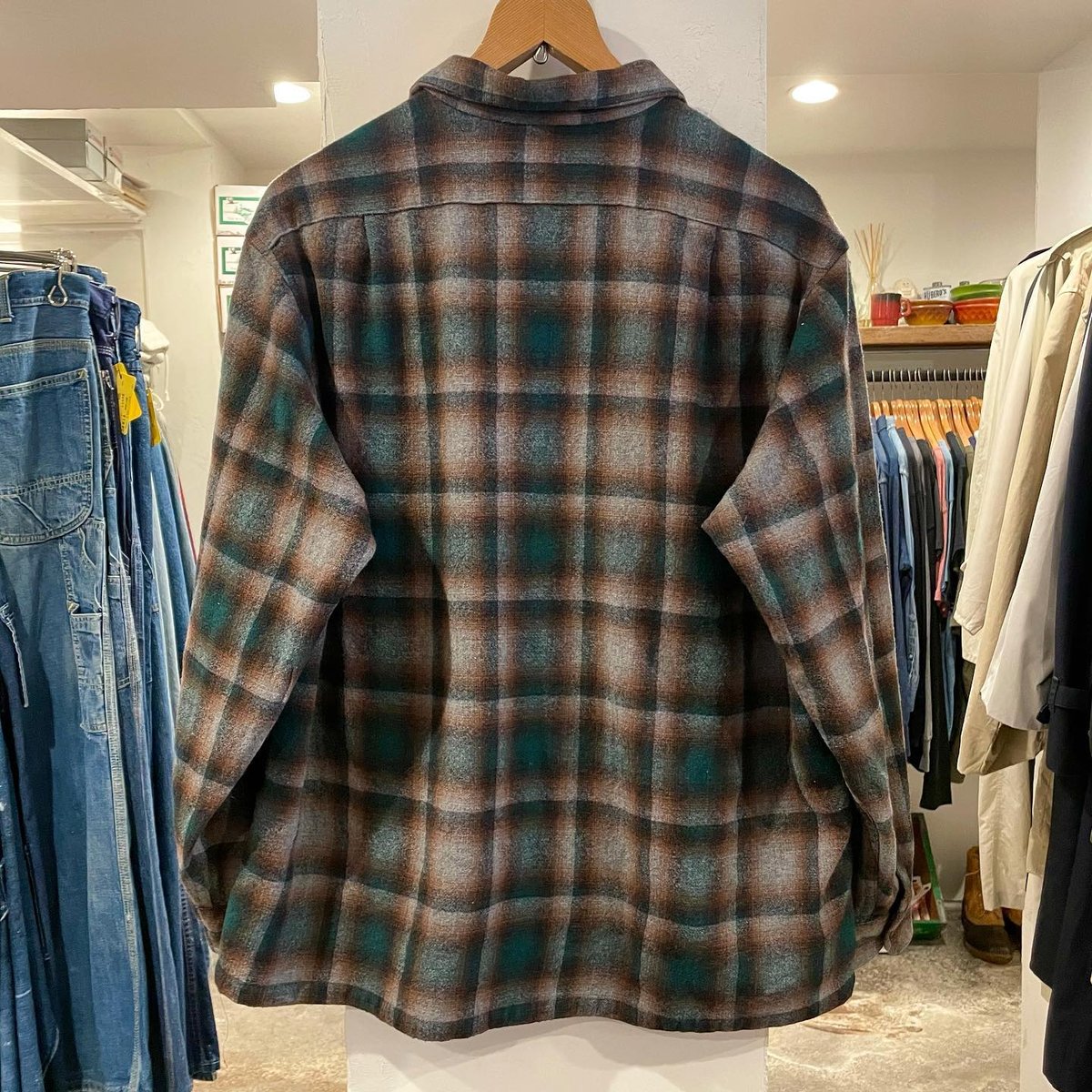 PENDLETON 90s オンブレチェック ウールシャツ USA製 ペン PENDLETON 90s オンブレチェック ウールシャツ USA製 ペン