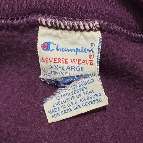 90s　Champion　リバースウィーブ　Reverse Weave　USA製　Size XXL　目あり　刺繡タグ　チャンピオン　(S5387)