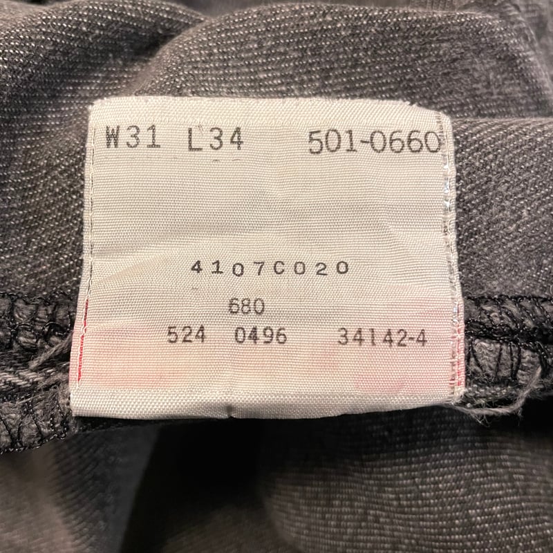 【雰囲気◎】Levi's 96年製 501 USA製 ブラック W38 90s Levi's 501 後染め ブラックデニムパンツ 31×34 USA製 1996