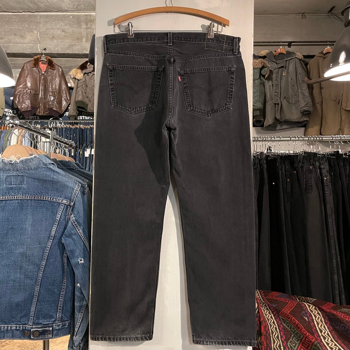00s Levi's 501 後染め ブラックデニムパンツ 36×29 2001年 (S448
