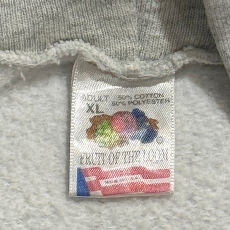 80s　FRUIT OF THE LOOM　L/S スウェット パーカー　USA製　Size XL　HARVARD　カレッジスウェット　(S5347)