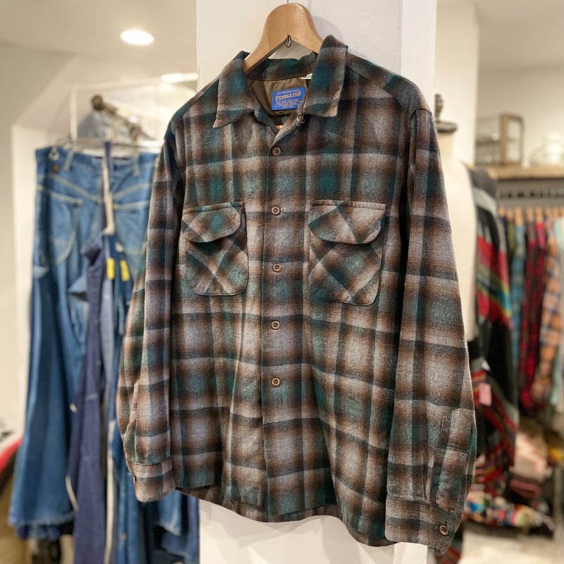 PENDLETON 90s オンブレチェック ウールシャツ USA製 ペン PENDLETON 90s オンブレチェック ウールシャツ USA製 ペン