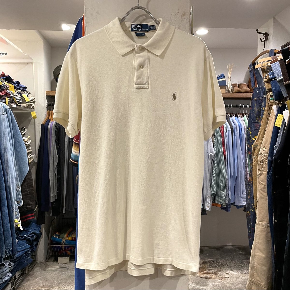 POLO by Ralph Lauren ショートスリーブ ポロシャツ 無地 生成り 