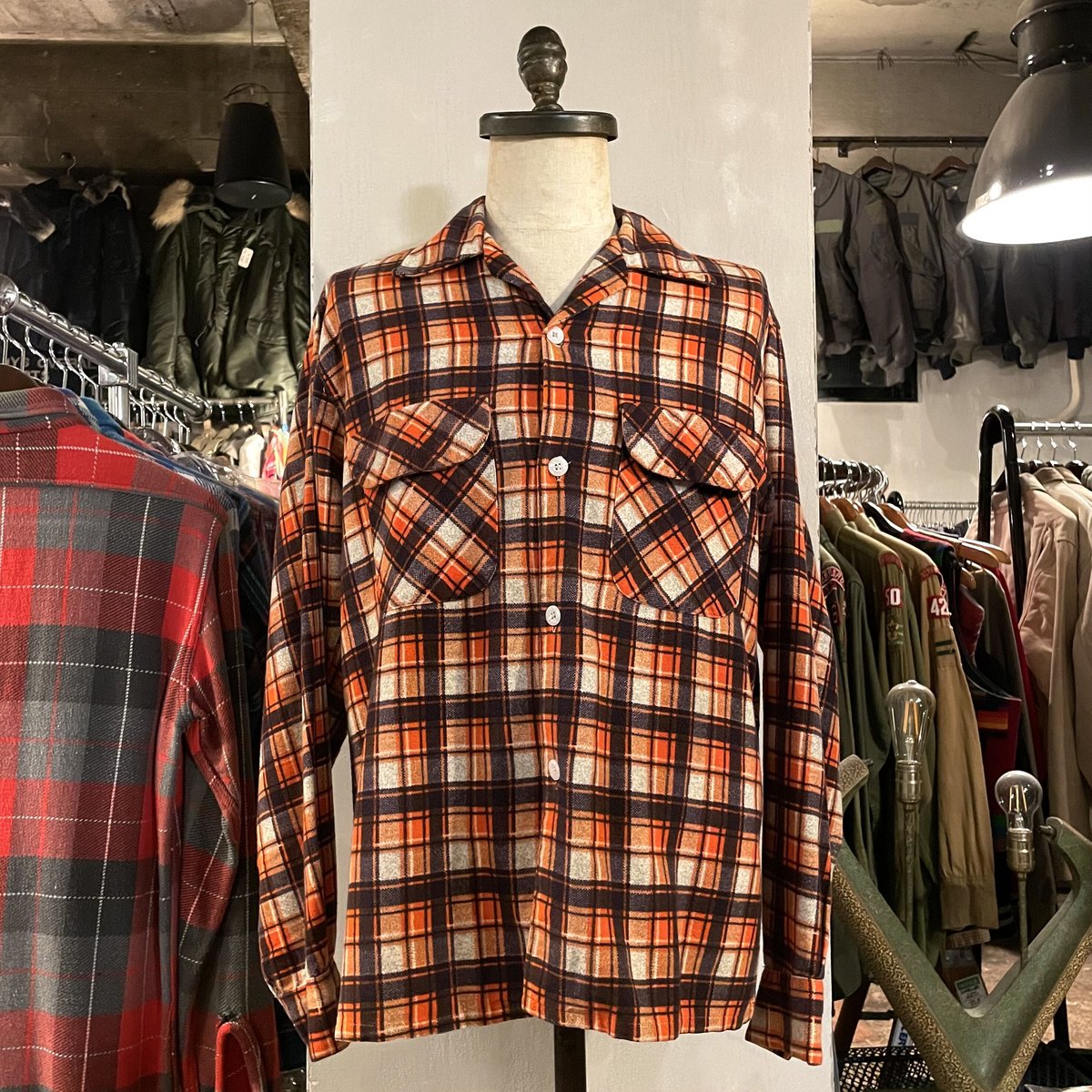 50s Mc call Vintage Print Nel Shirt プリントネルシャツ コ