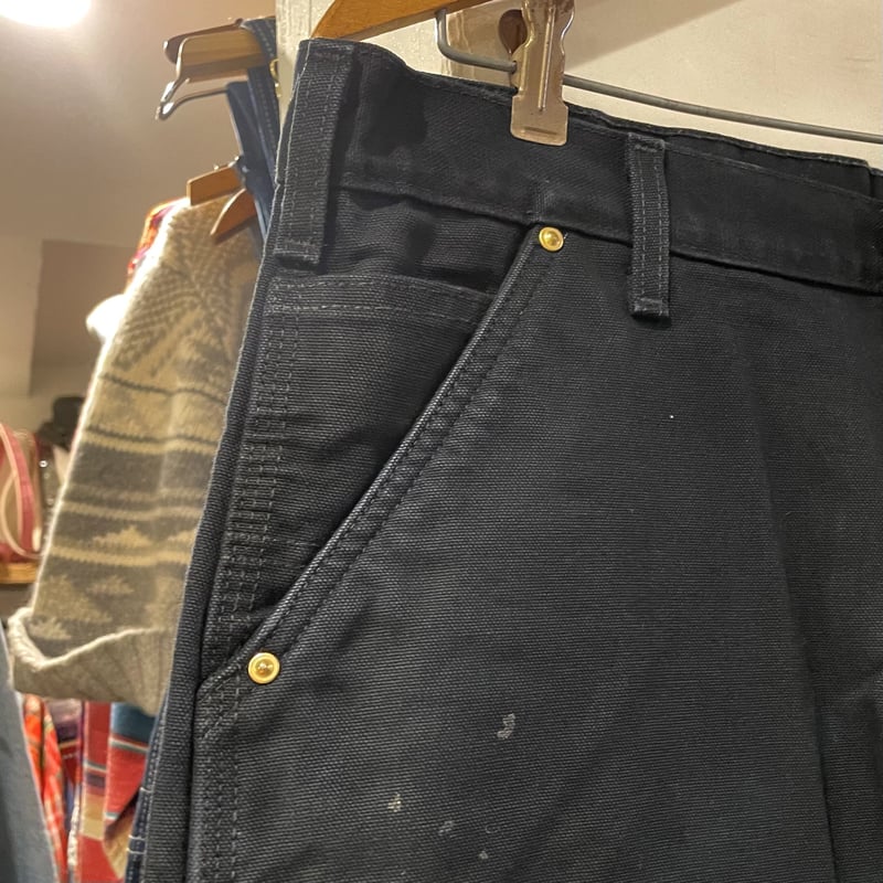 Carhartt ダック地 ペインターパンツ ダブルニー ブラック 裏地