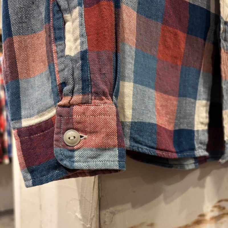 RRL RALPH LAUREN L/S ワークシャツ Size L チェックシャツ ラルフロ