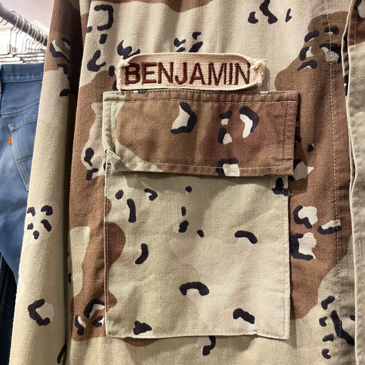 90s US ARMY デザートカモ BDUジャケット チョコチップカモ L-R 90s 米軍 U.S.ARMY チョコチップ デザートカモ BDU ジャケット