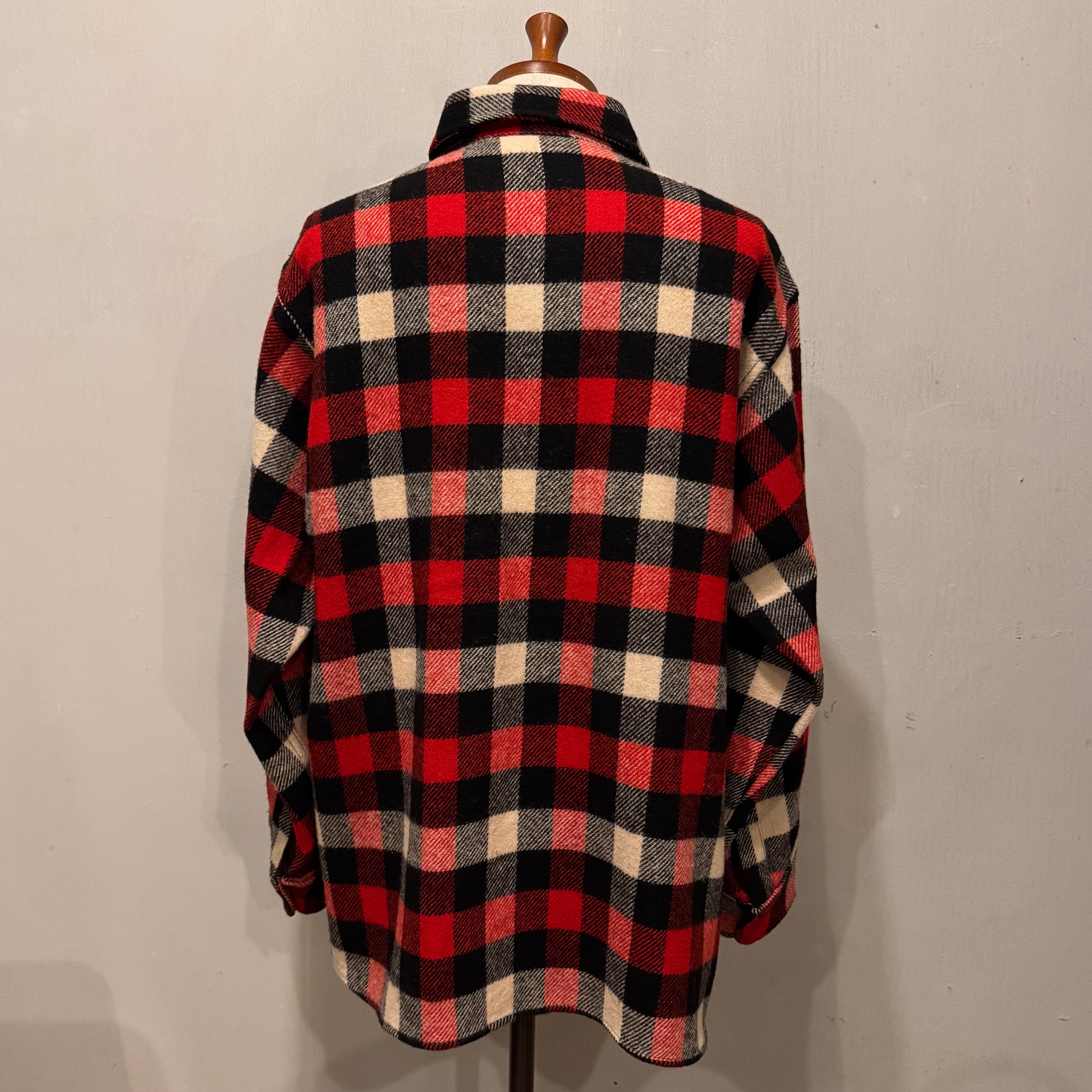 70s Woolrich L/S Vintage Wool Shirt USA製 Size X