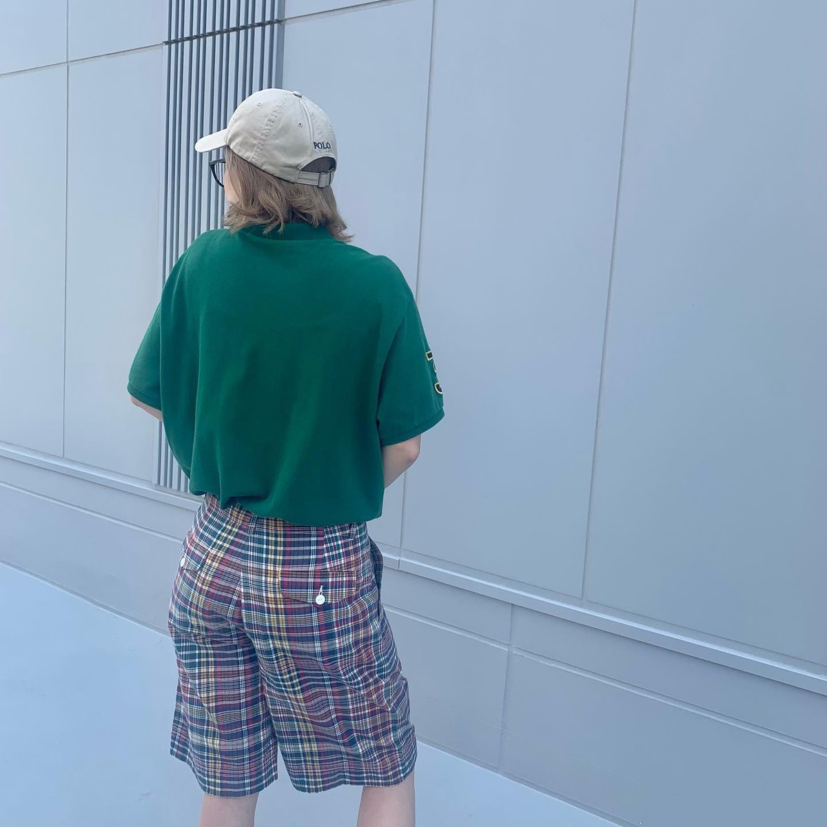 Polo by Ralph Lauren チェック柄ショートパンツ W48 古着 ラルフローレン Ralph Lauren POLO by Ralph Lauren パッチ