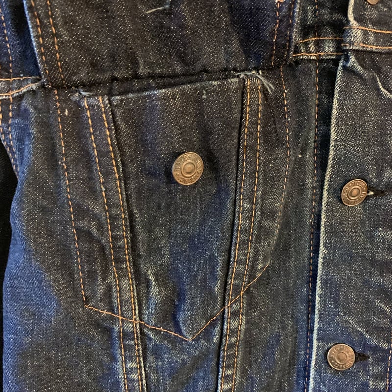 Levi’s 70505 Big Eケアタグ　デニムトラッカージャケット 60-70's Levi's 70505 BIG E DENIM TRUCKER JACKET SIZE 38 60