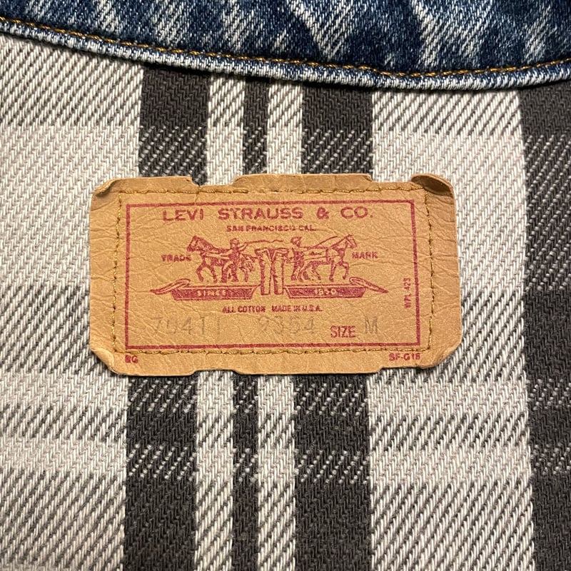 80s Levi's 70411-9354 デニムジャケット サイズM ネルライナー
