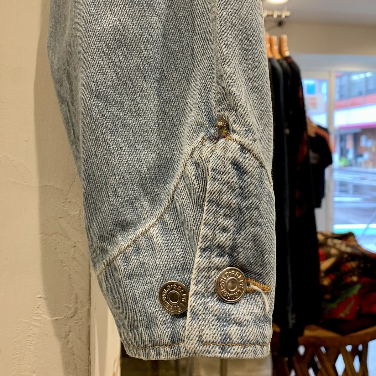 80s POLO RALPH LAUREN デニムジャケット インディアンヘッド 白 80s POLO RALPH LAUREN デニムジャケット インディアンヘッド 白