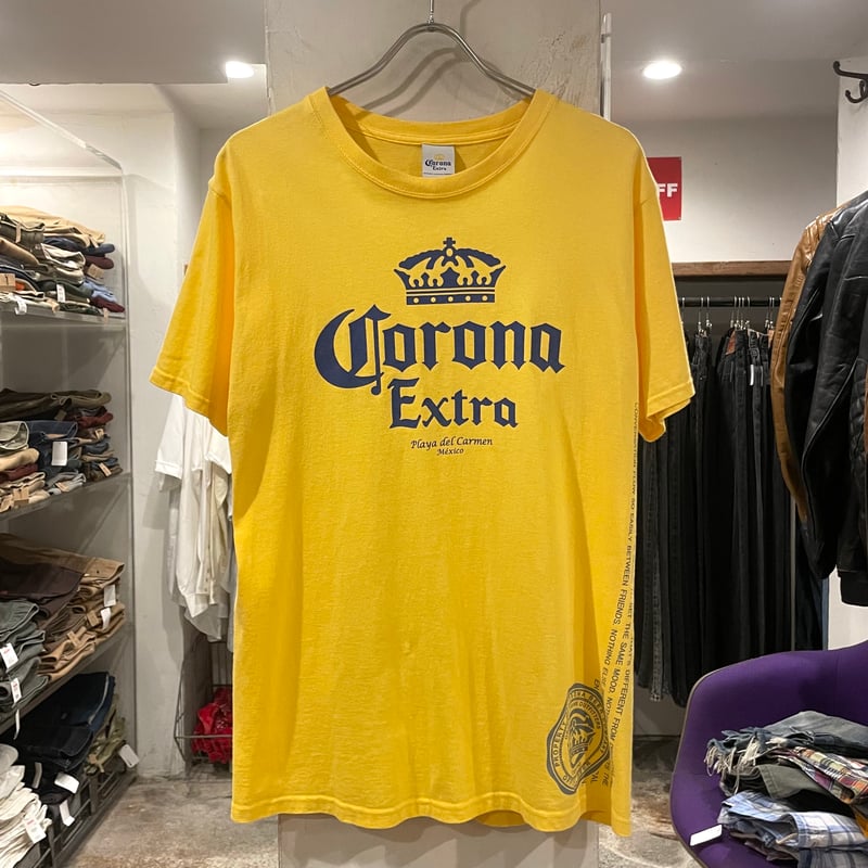 S/S Tシャツ Corona Extra Size M相当 ビールTシャツ イエロー (S4