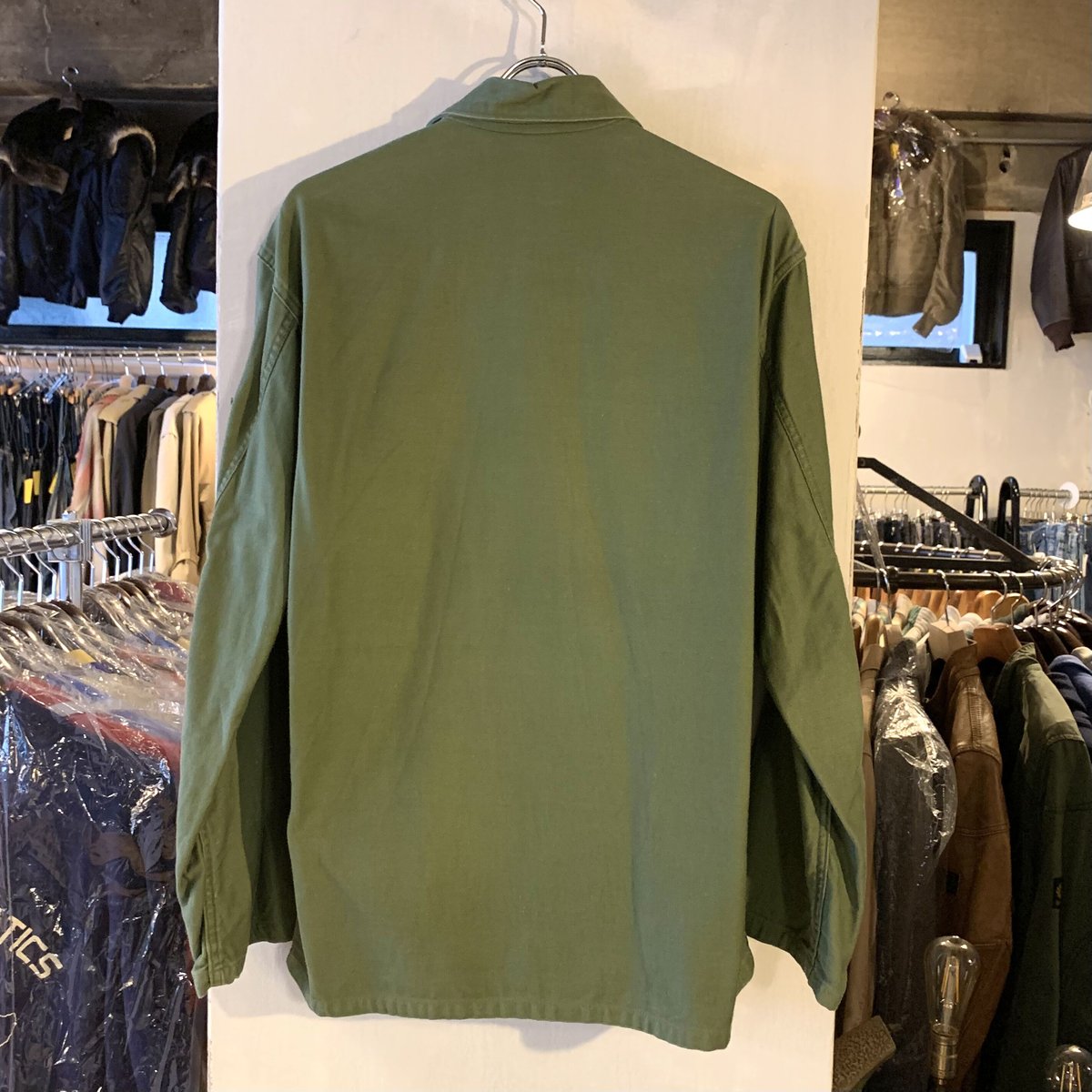 60's ユーティリティシャツ COTTON SATTEN OG107 古着 米軍 OG107 コットンサテン ユーティリティシャツ 60s 古着