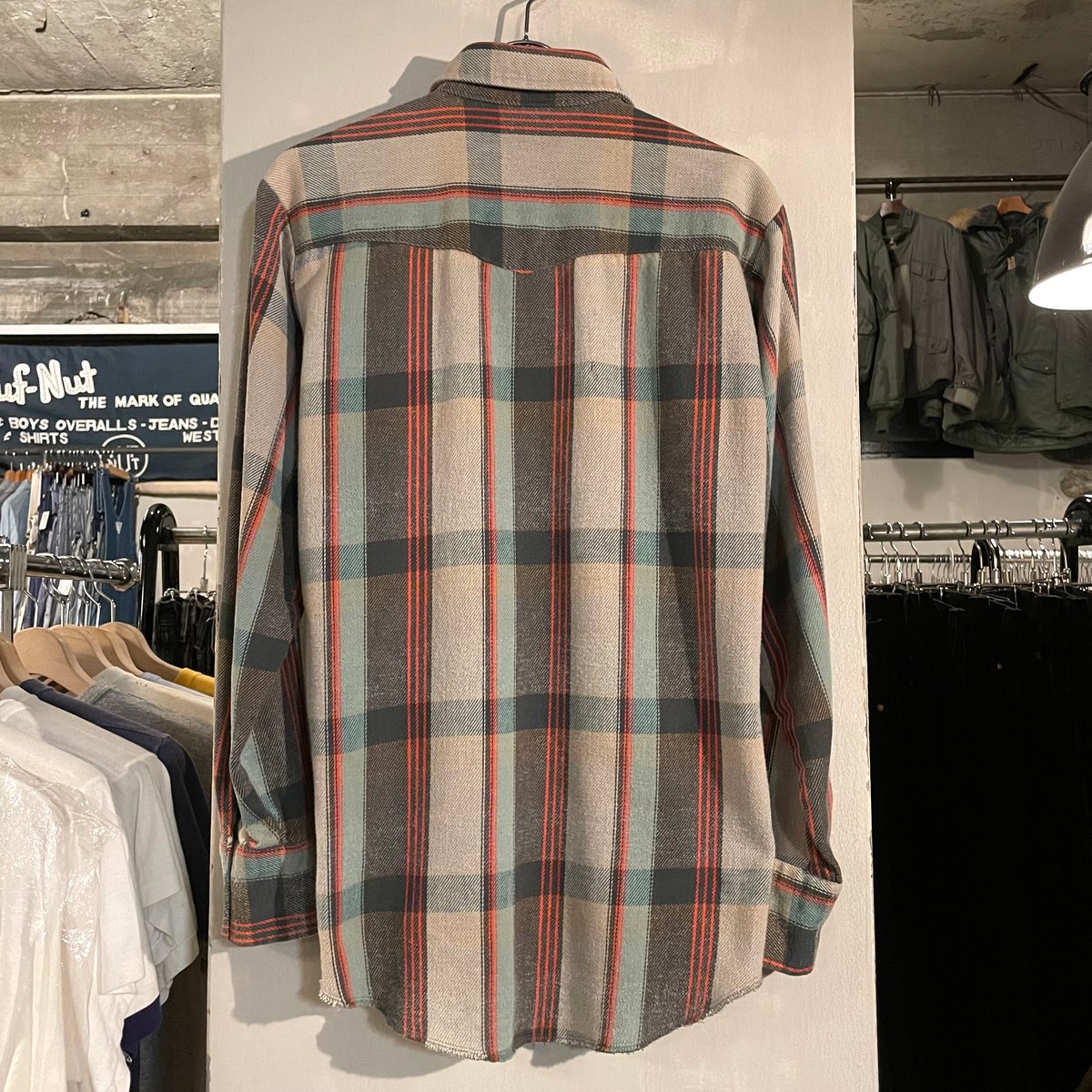 DEE CEE L/S ネルシャツ USA製 Size M ウエスタンネル コットン