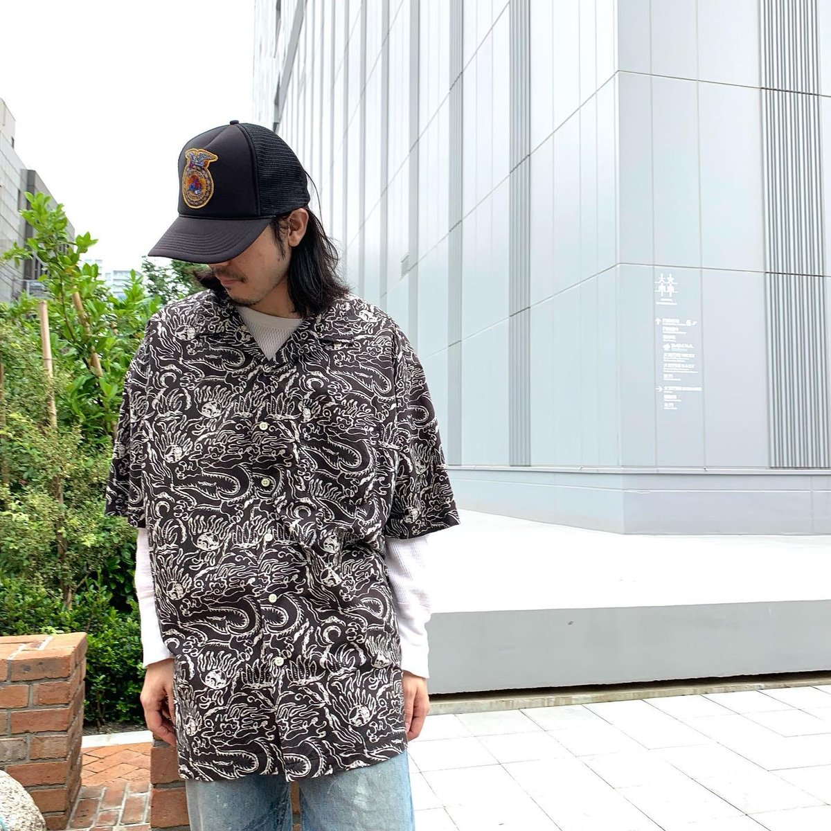 90s Polo by Ralph Lauren オープンカラーシャツ 総柄 ショート